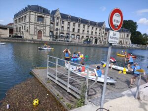 Canoé sur le bassin de la préfecture